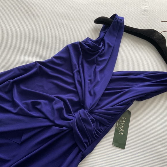 NWT Ralph Lauren Evening Gown in Deep Cobalt Blue Size 10 - Picture 8 of 9